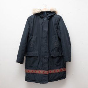 Kelsey Trail vintage parka - women's medium - navy with fur hood